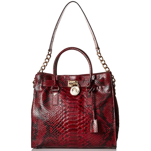 Michael Kors Large Hamilton Snake Print Tote - Picture 4 of 14